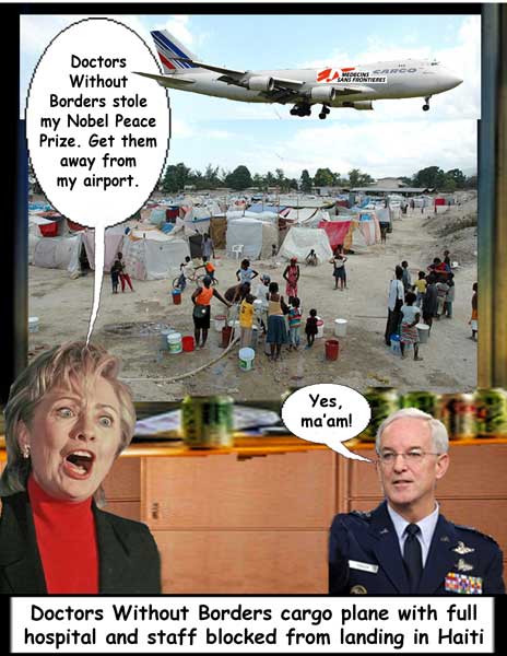 Hillary in Haiti Cartoon